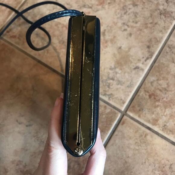 Vintage mini crossbody purse black leather - Picture 4 of 8